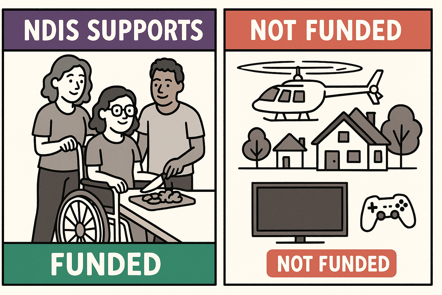 Supports funded by the NDIS